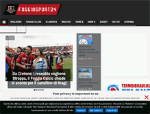 Tablet Screenshot of foggiasport24.com